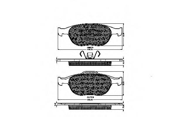 Комплект гальмівних колодок, дискове гальмо SPIDAN 32458
