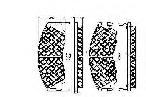Комплект гальмівних колодок, дискове гальмо SPIDAN 32459