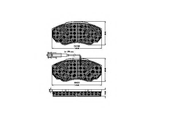Комплект гальмівних колодок, дискове гальмо SPIDAN 32475
