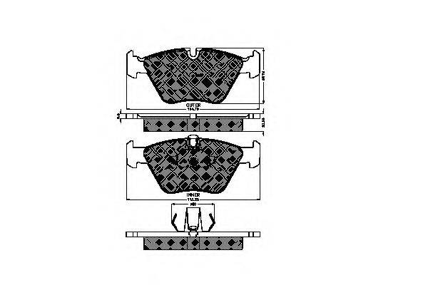 Комплект гальмівних колодок, дискове гальмо SPIDAN 32482