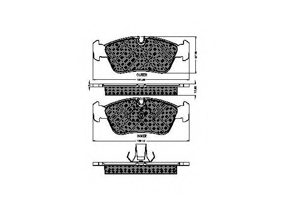 Комплект тормозных колодок, дисковый тормоз SPIDAN 32533
