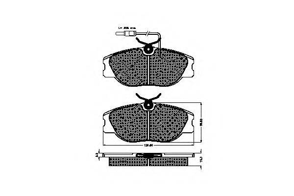 Комплект гальмівних колодок, дискове гальмо SPIDAN 32617