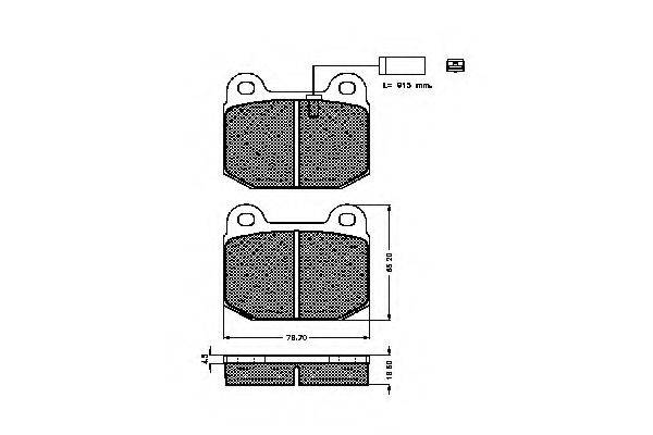 SPIDAN 32625 Комплект тормозных колодок, дисковый тормоз