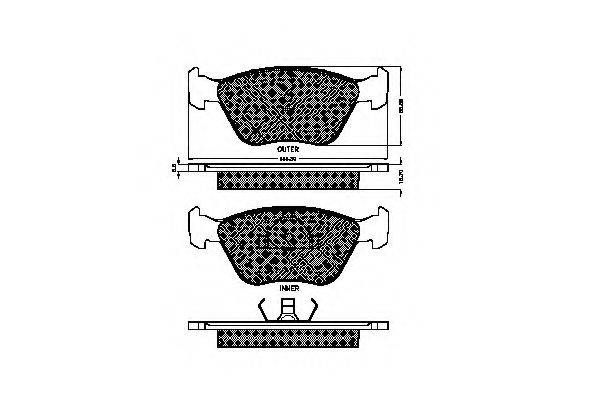 Комплект гальмівних колодок, дискове гальмо SPIDAN 32628