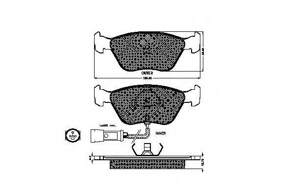 Комплект тормозных колодок, дисковый тормоз SPIDAN 32629