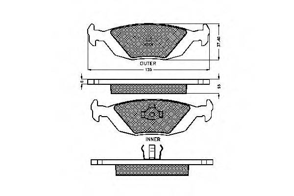 Комплект тормозных колодок, дисковый тормоз SPIDAN 32642