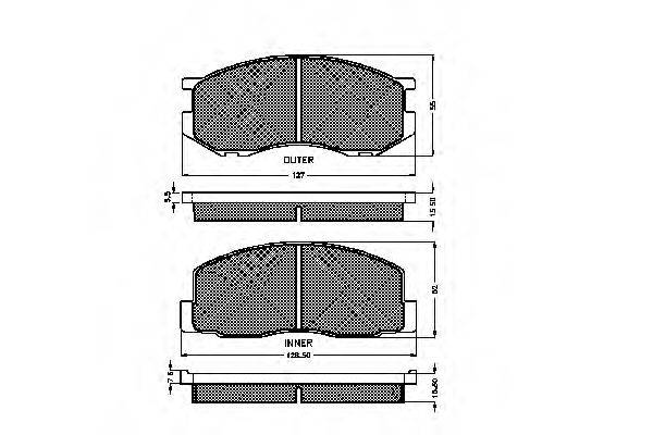 Комплект тормозных колодок, дисковый тормоз SPIDAN 32667