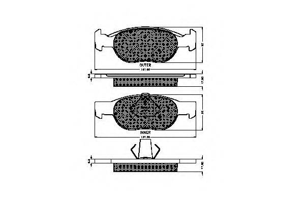 Комплект тормозных колодок, дисковый тормоз SPIDAN 32675