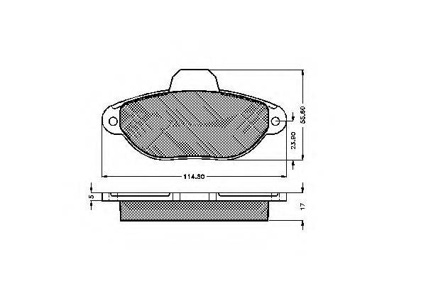 Комплект гальмівних колодок, дискове гальмо SPIDAN 32676