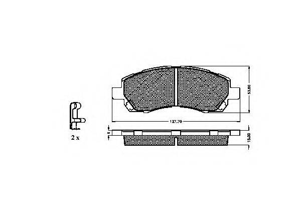 Комплект тормозных колодок, дисковый тормоз SPIDAN 32701