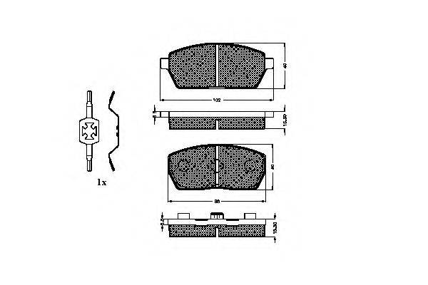 Комплект гальмівних колодок, дискове гальмо SPIDAN 32704