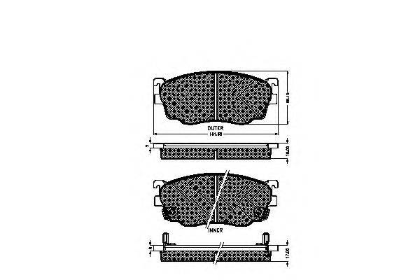 Комплект тормозных колодок, дисковый тормоз SPIDAN 32754