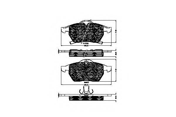 Комплект гальмівних колодок, дискове гальмо SPIDAN 32755