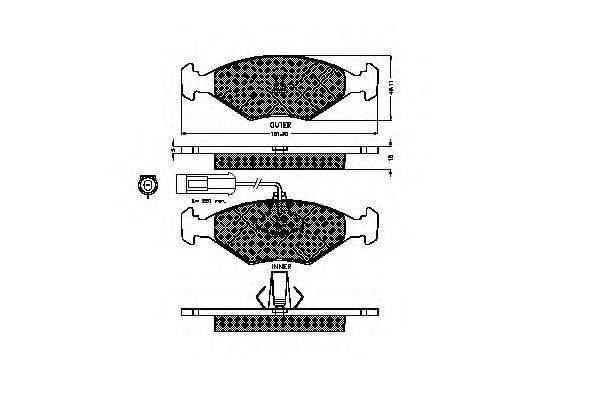 Комплект гальмівних колодок, дискове гальмо SPIDAN 32758
