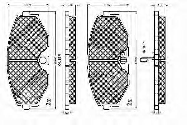 Комплект гальмівних колодок, дискове гальмо SPIDAN 32813