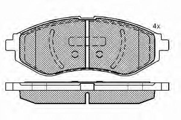 Комплект тормозных колодок, дисковый тормоз SPIDAN 32856