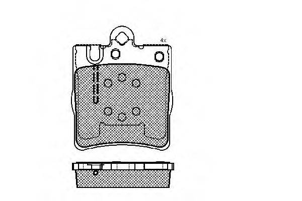 Комплект тормозных колодок, дисковый тормоз SPIDAN 32866