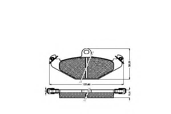 Комплект гальмівних колодок, дискове гальмо SPIDAN 32884