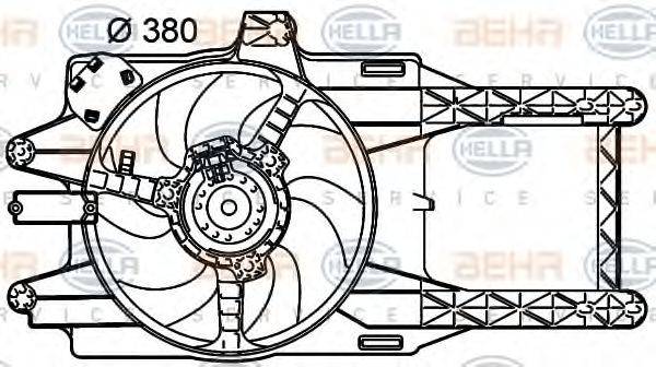 BEHR HELLA SERVICE 8EW351039501 Вентилятор, охлаждение двигателя
