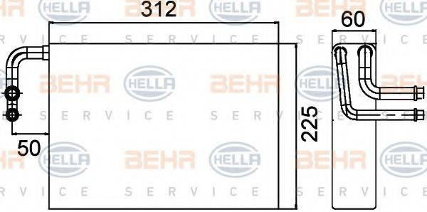 BEHR HELLA SERVICE 8FV351210801 Испаритель, кондиционер