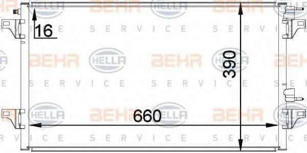 BEHR HELLA SERVICE 8FC351300341 Конденсатор, кондиционер