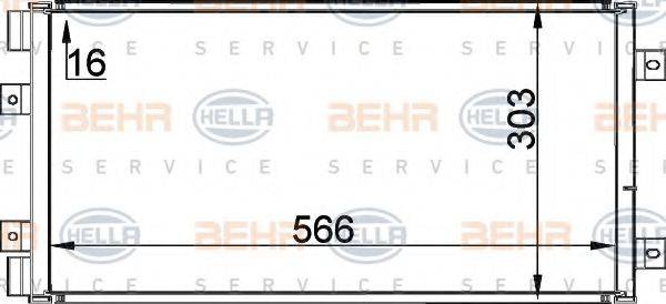 Конденсатор, кондиционер BEHR HELLA SERVICE 8FC 351 300-741