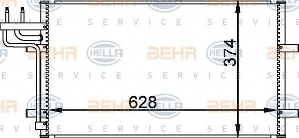 BEHR HELLA SERVICE 8FC351301731 Конденсатор, кондиционер