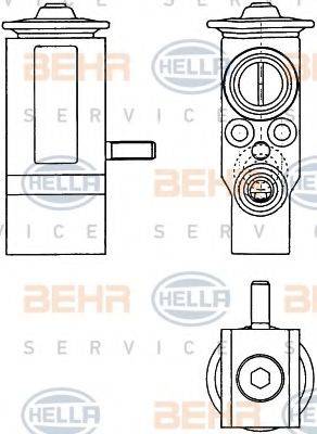Розширювальний клапан, кондиціонер BEHR HELLA SERVICE 8UW 351 303-381