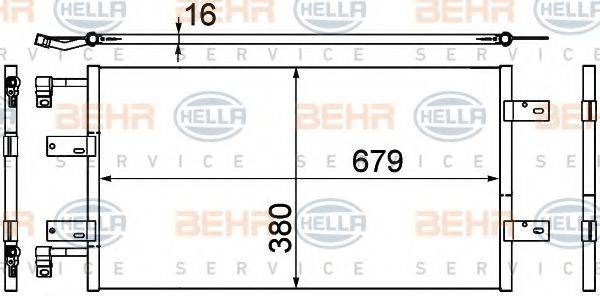 BEHR HELLA SERVICE 8FC351303591 Конденсатор, кондиционер