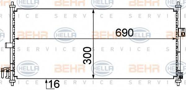 BEHR HELLA SERVICE 8FC351304651 Конденсатор, кондиционер