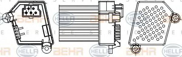 BEHR HELLA SERVICE 5HL351311521 Регулятор, вентилятор салона