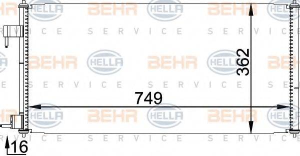 BEHR HELLA SERVICE 8FC351318351 Конденсатор, кондиционер