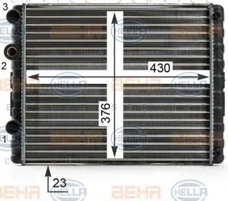 Радиатор, охлаждение двигателя BEHR HELLA SERVICE 8MK 376 700-691