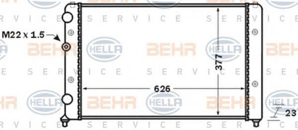 BEHR HELLA SERVICE 8MK376704721 Радиатор, охлаждение двигателя