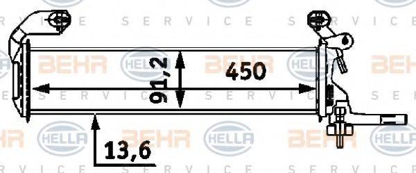 BEHR HELLA SERVICE 8MK376712661 Радиатор, охлаждение двигателя