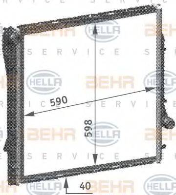 BEHR HELLA SERVICE 8MK376718751 Радиатор, охлаждение двигателя