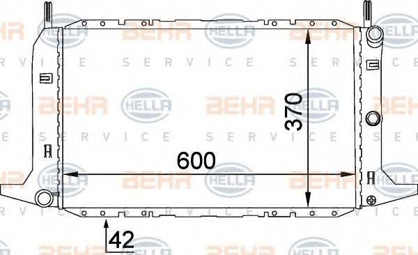 BEHR HELLA SERVICE 8MK376720161 Радиатор, охлаждение двигателя