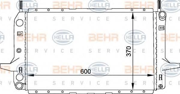 BEHR HELLA SERVICE 8MK376720171 Радиатор, охлаждение двигателя