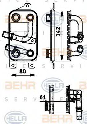 BEHR HELLA SERVICE 8MO376726191 масляный радиатор, двигательное масло