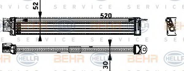 BEHR HELLA SERVICE 8MO376726211 масляный радиатор, двигательное масло