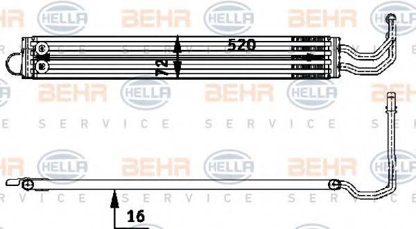 BEHR HELLA SERVICE 8MO376726341 Олійний радіатор, рульове управління