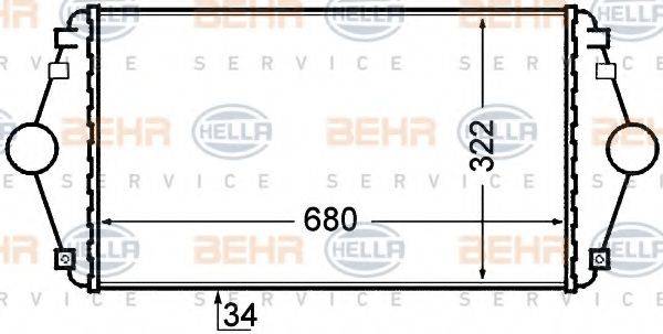 BEHR HELLA SERVICE 8ML376727641 Интеркулер