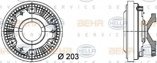 BEHR HELLA SERVICE 8MV376731421 Зчеплення, вентилятор радіатора