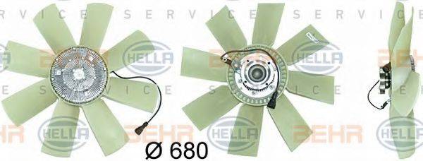 Вентилятор, охолодження двигуна BEHR HELLA SERVICE 8MV 376 731-471