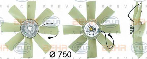 Вентилятор, охолодження двигуна BEHR HELLA SERVICE 8MV 376 731-481