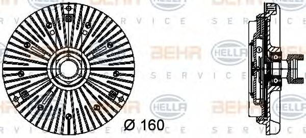 BEHR HELLA SERVICE 8MV376732041 Зчеплення, вентилятор радіатора