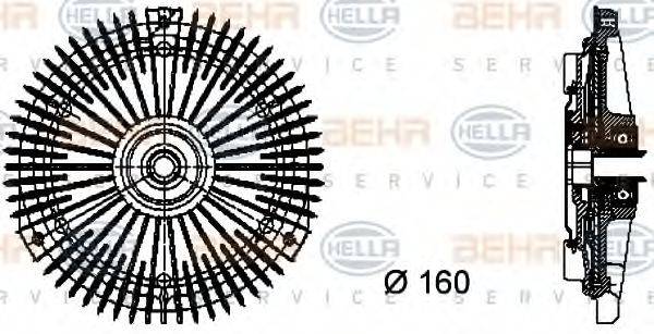BEHR HELLA SERVICE 8MV376732251 Сцепление, вентилятор радиатора