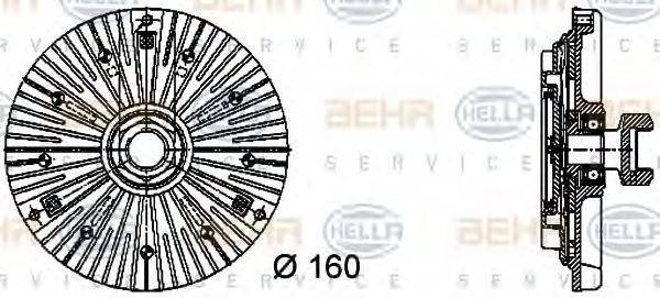 Зчеплення, вентилятор радіатора BEHR HELLA SERVICE 8MV 376 732-441