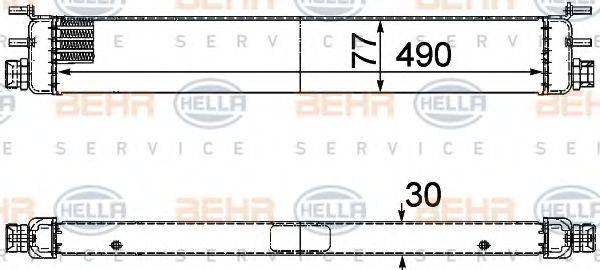 BEHR HELLA SERVICE 8MO376747111 масляный радиатор, двигательное масло