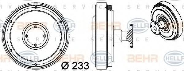 Зчеплення, вентилятор радіатора BEHR HELLA SERVICE 8MV 376 757-091